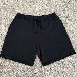 Amazon Basics Men's Lightweight French Terry Short, Large, Black